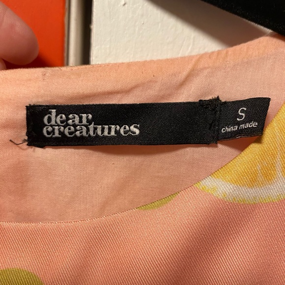 ModCloth Anthropologie Dear Creatures Pink Lemon Print Dress - Picture 4 of 8